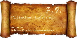 Pilischer Izóra névjegykártya